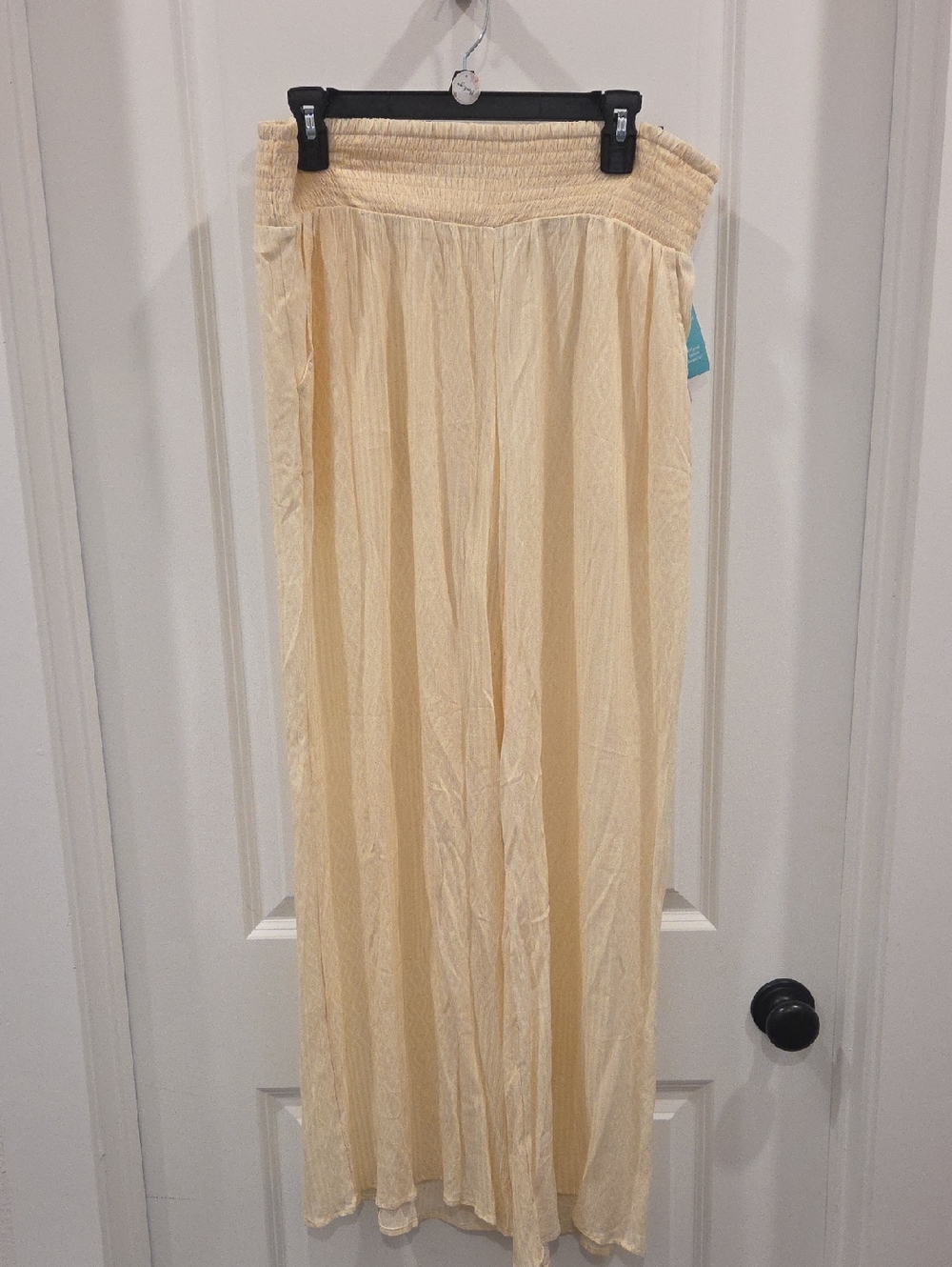 Maurices Yellow Wide Leg Pant with Elastic Waist